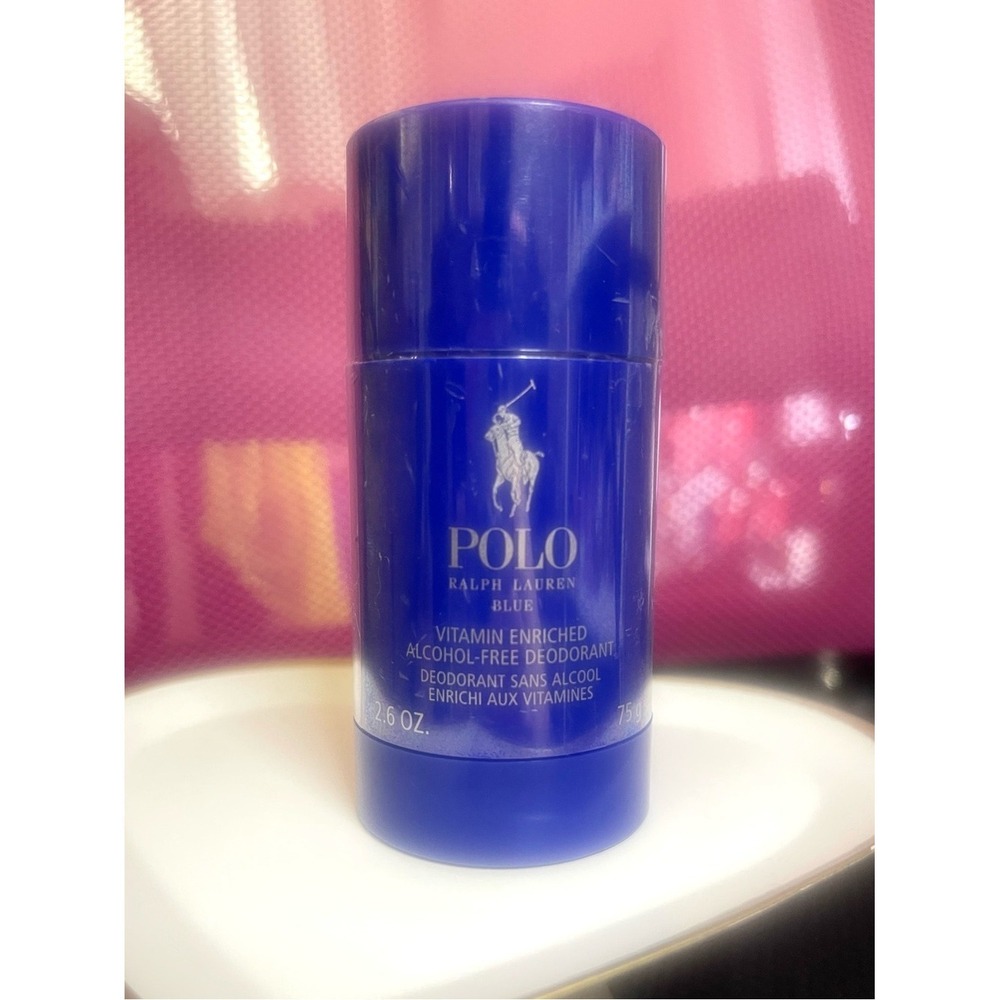 Ralph Lauren Polo Blue Deodorant Stick 2.6 oz Mens Alcohol Free Vitamin Enriched